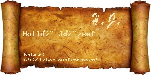Holló József névjegykártya